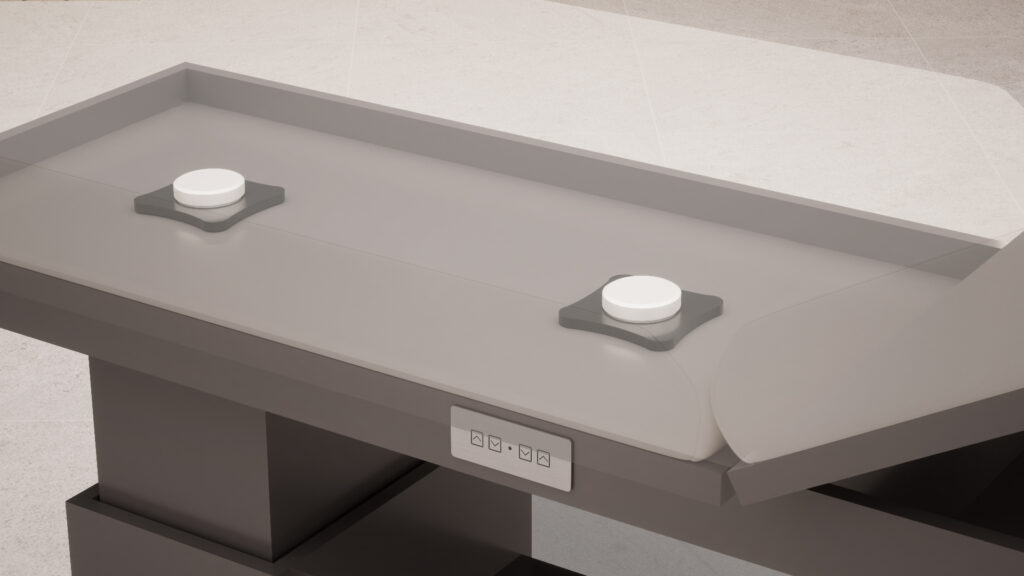 table-de-massage-tetra-genos-grise-enceinte