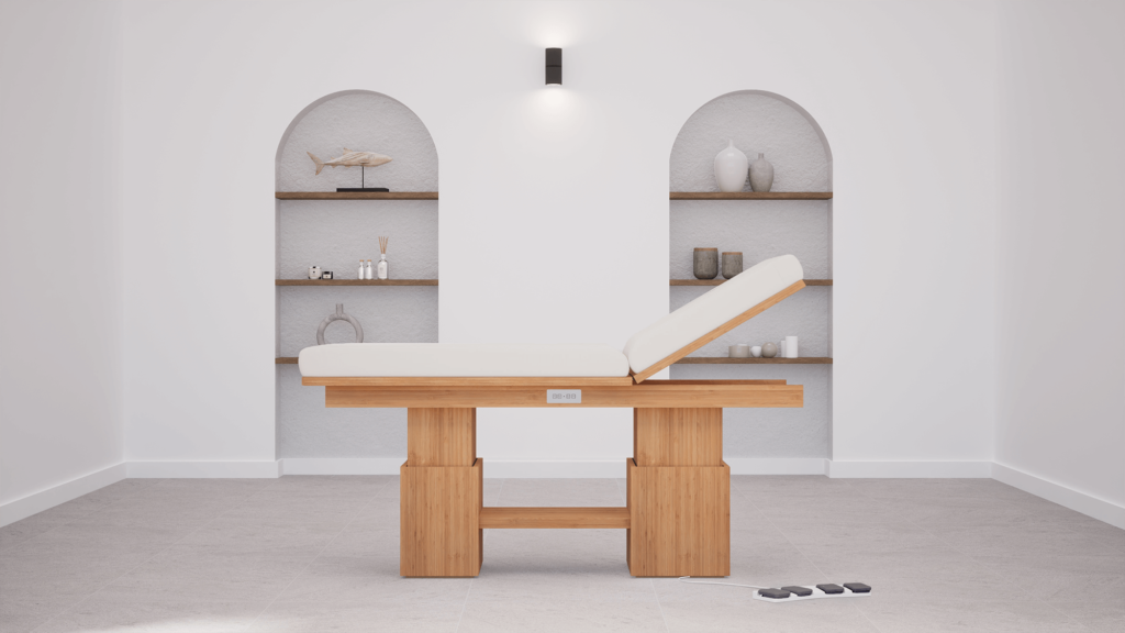 table-de-massage-tetra-genos-pedale-bambou