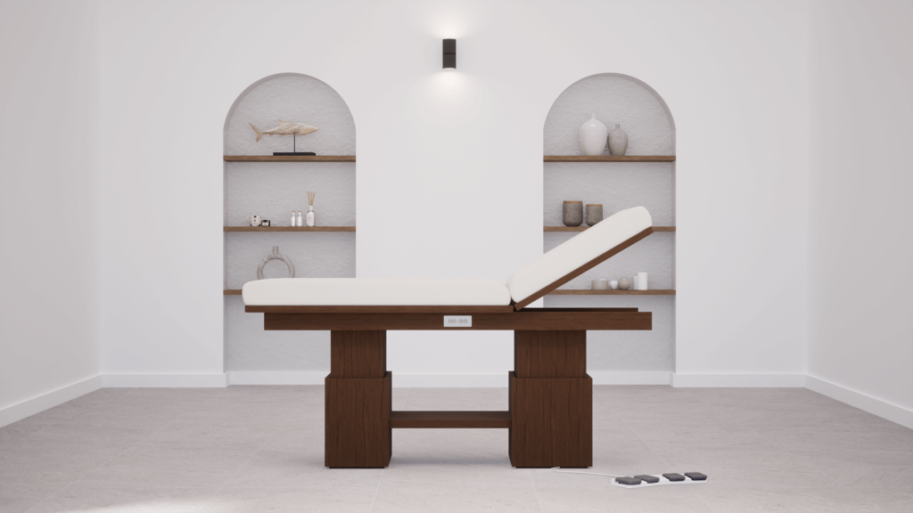 table-de-massage-tetra-genos-pedale-wenge