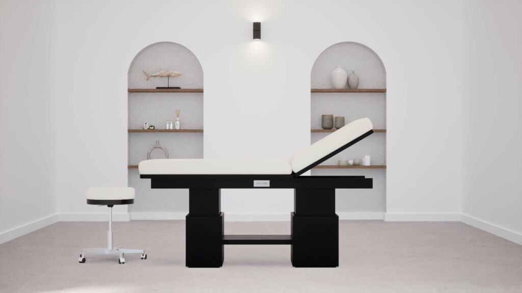 table-de-massage-tetra-genos-tabouret-noir