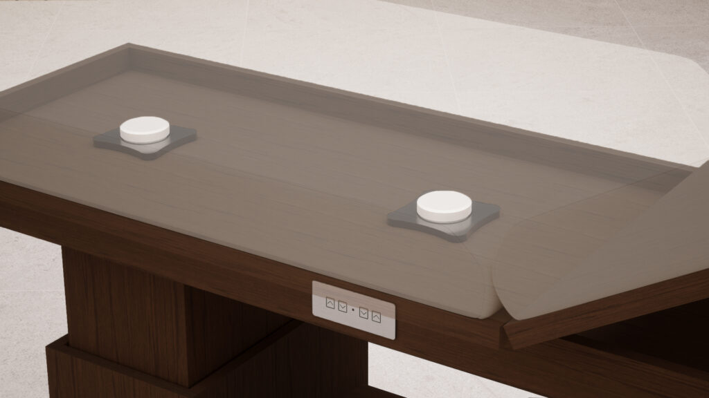 table-de-massage-tetra-genos-wenge-enceinte